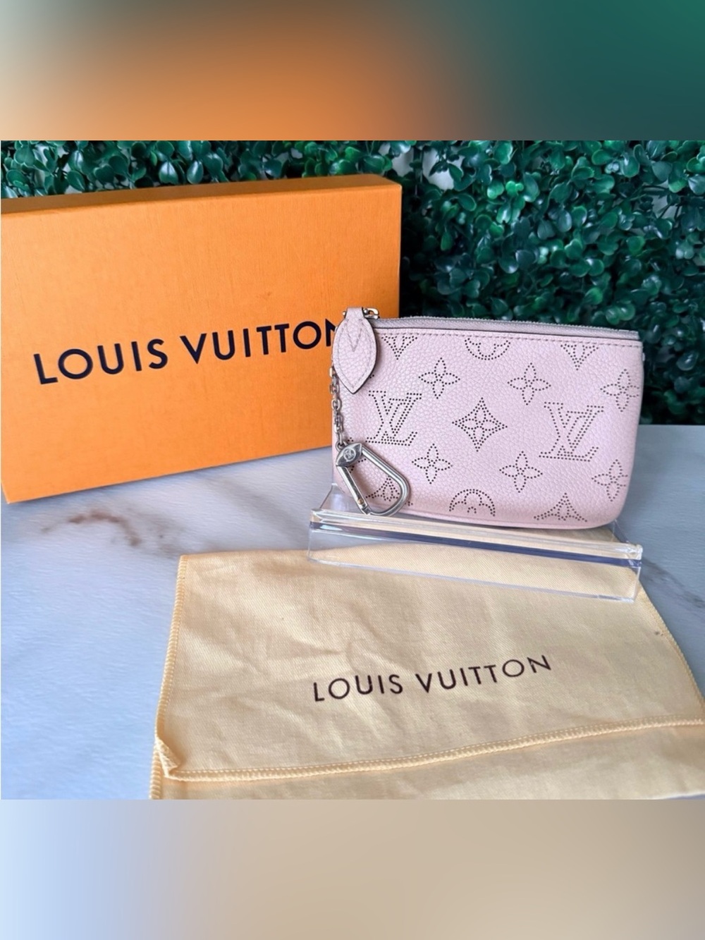 Louis Vuitton Pink Monogram Mahina Key Pouch
